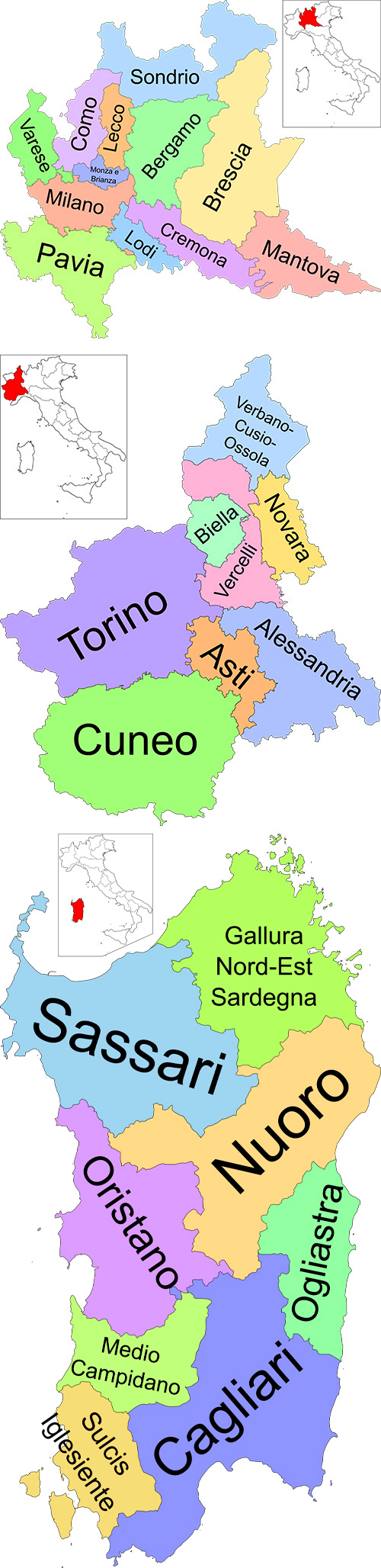 Lombardia Piemonte Sardegna